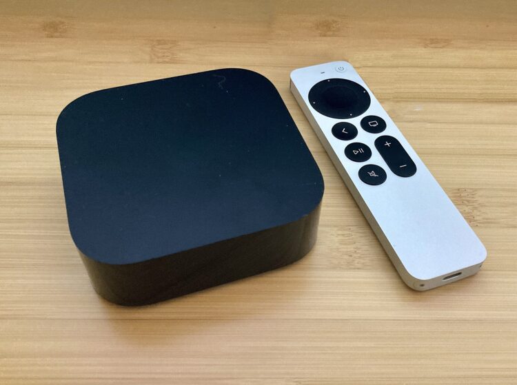 Apple TV 4K streaming box with Siri Remote (earlier model shown)
