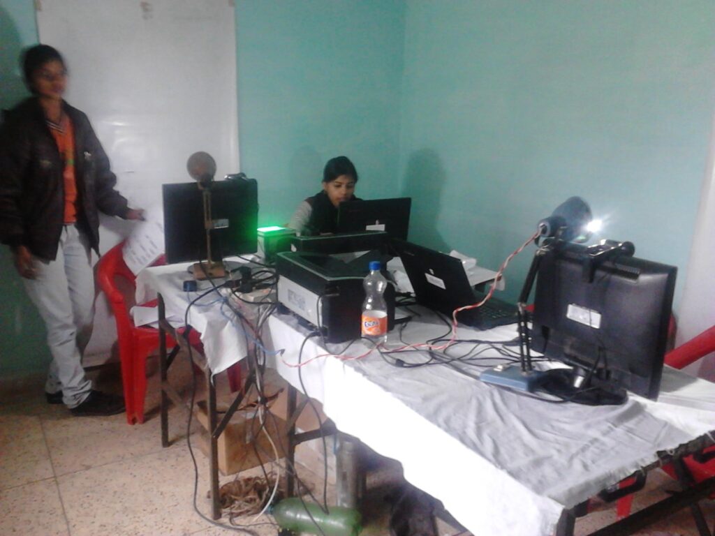 Person using a smartphone app to update Aadhaar details